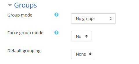 adaugare curs, sectiunea groups
