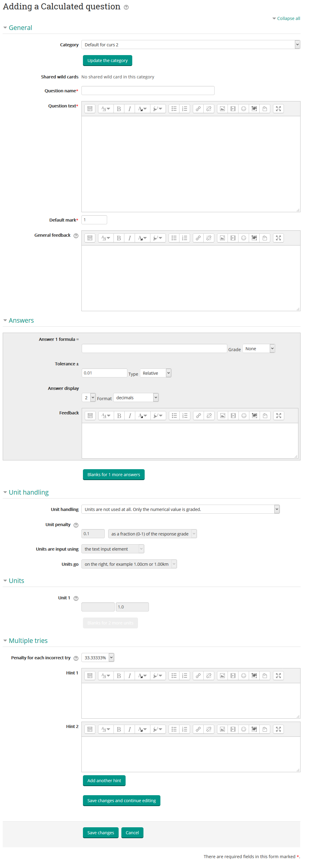 adauga intrebare de tipul calculated
