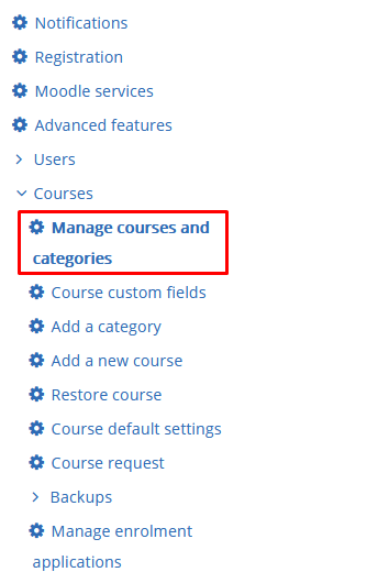 manageriere categorii si cursuri