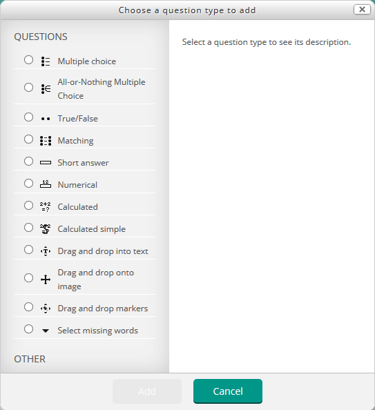 modal adauga intrebare