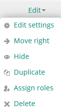 edit page menu
